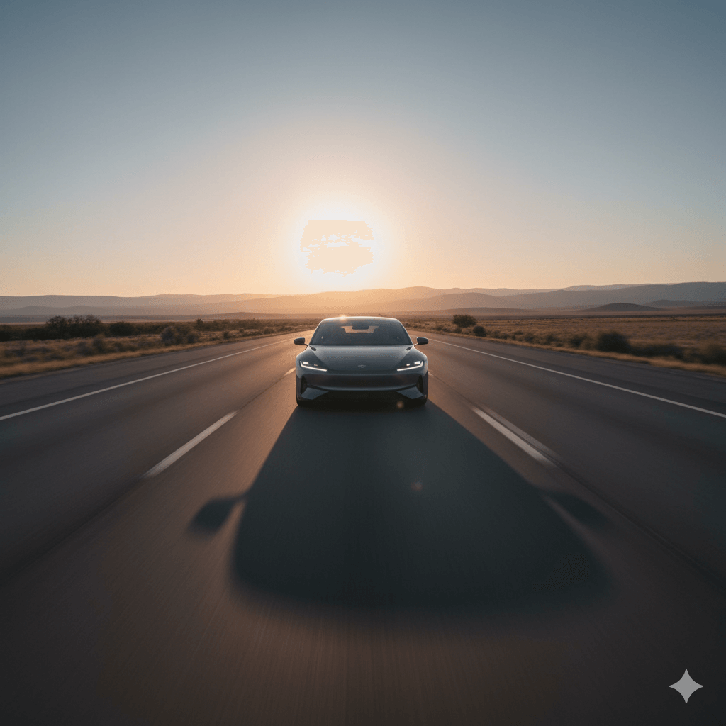 Carro em uma estrada