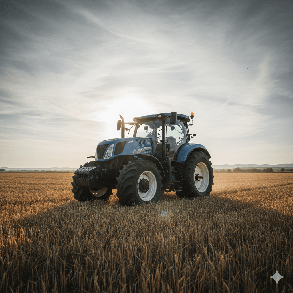 Trator em um campo
